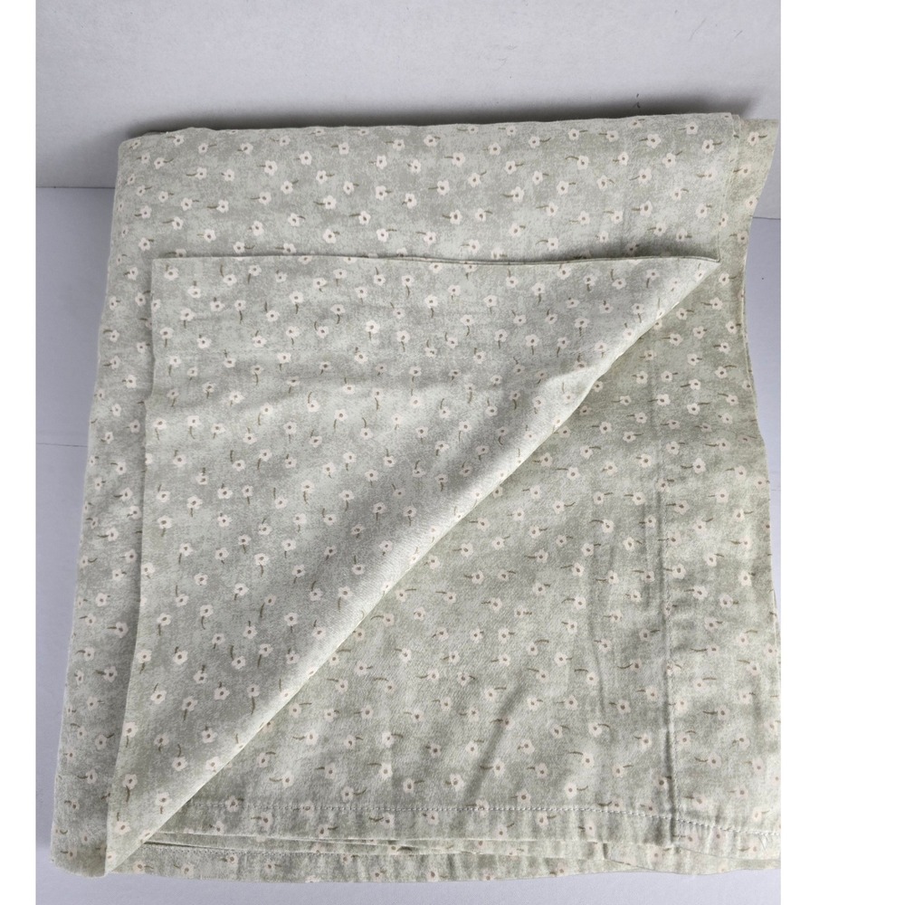 Calvin Klein Flat Sheet King Sage Green Floral 100% Combed Cotton Cottagecore